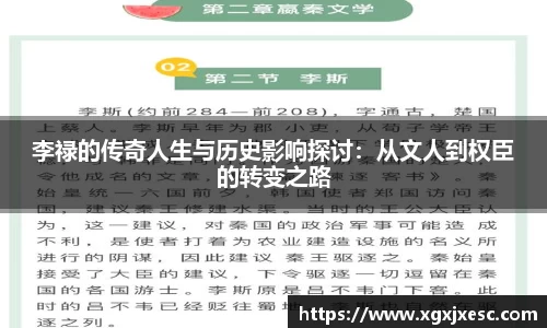 李禄的传奇人生与历史影响探讨：从文人到权臣的转变之路